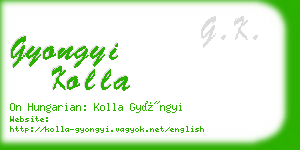 gyongyi kolla business card